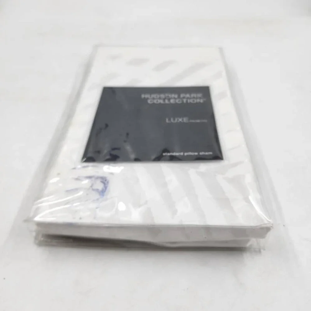 Hudson Park Collection Palmetto Cotton Silk Pillow Sham Standard Crisp White
